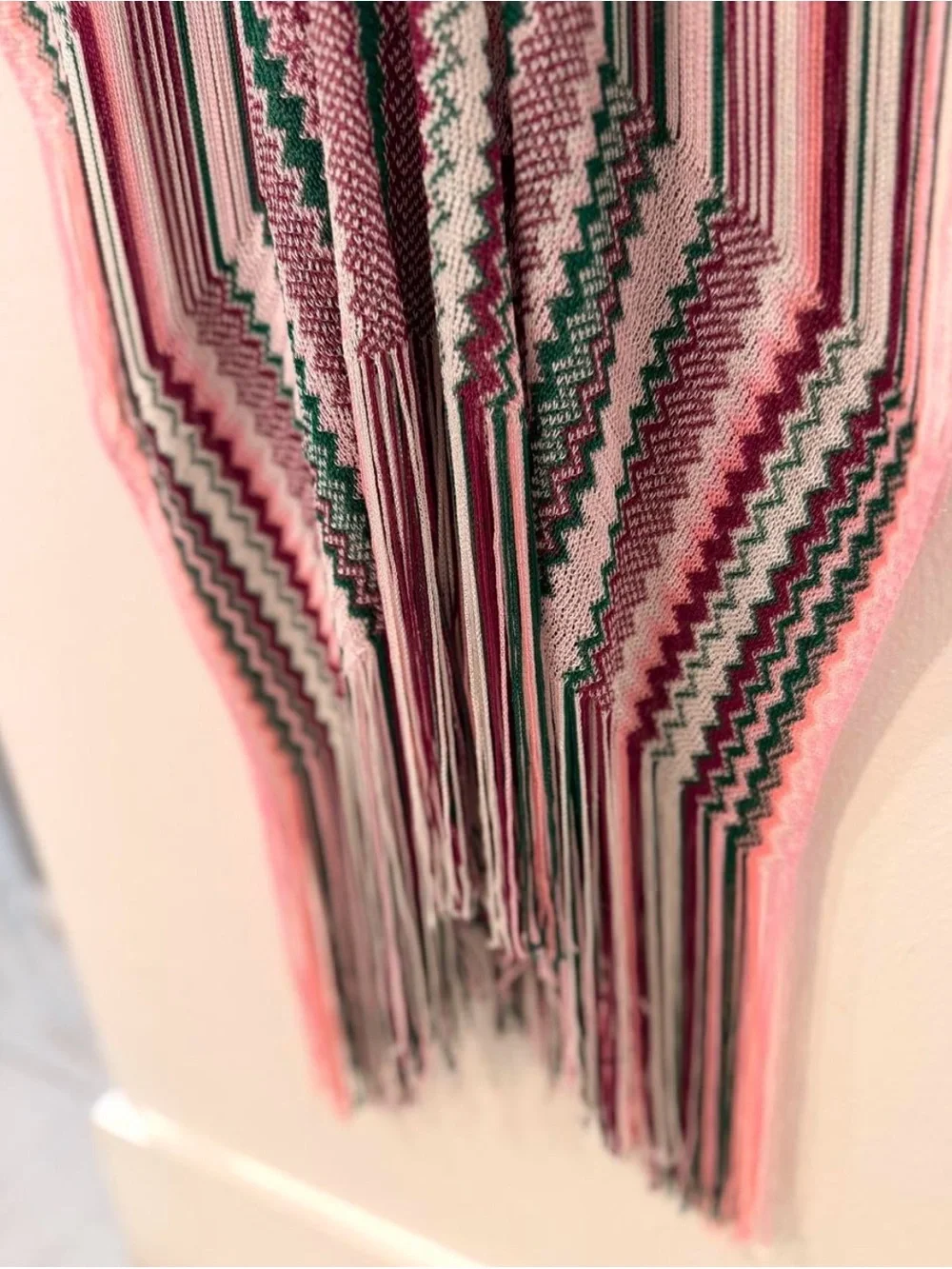 Missoni Pink Zigzag Chevron Knit Cover Up Tunic